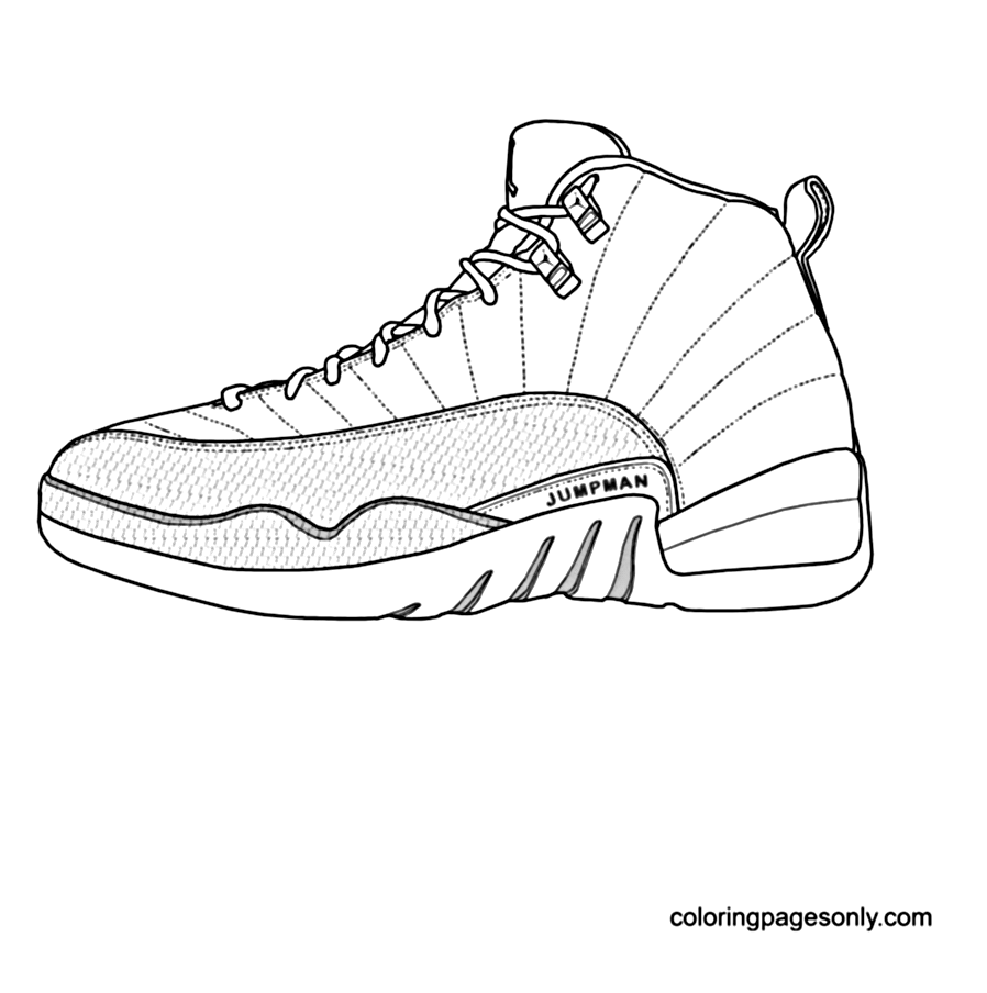 Jordan Shoes Coloring Page