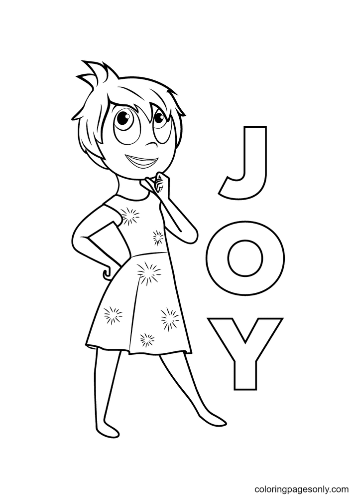 Joy Coloring Page