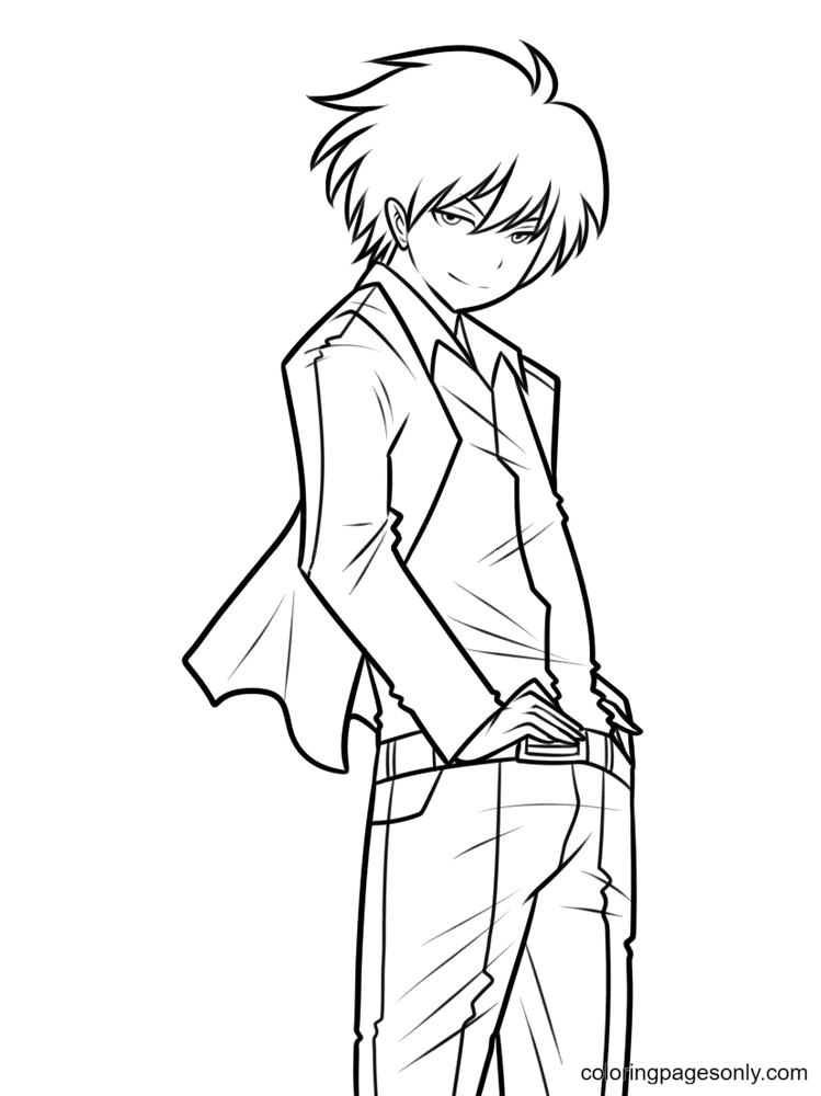 Karma Akabane Assassination Classroom Coloring Pages