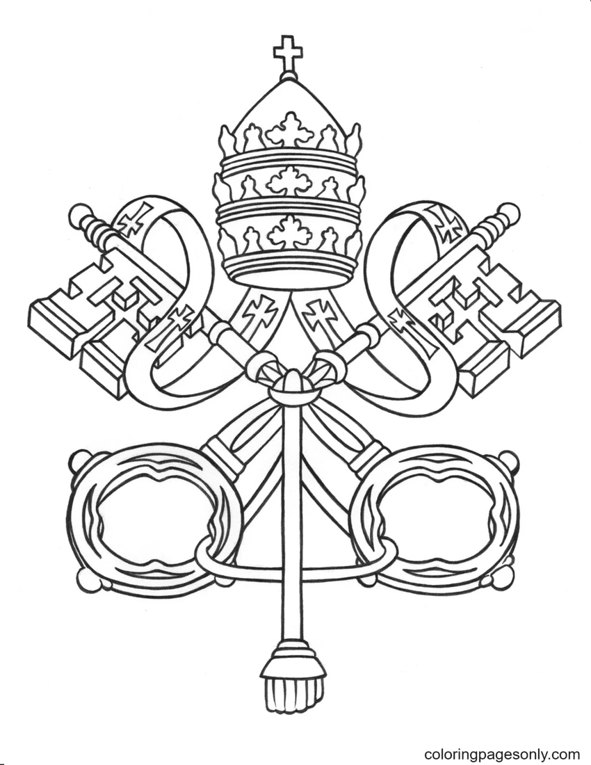 Keys of Saint Peter Coloring Pages