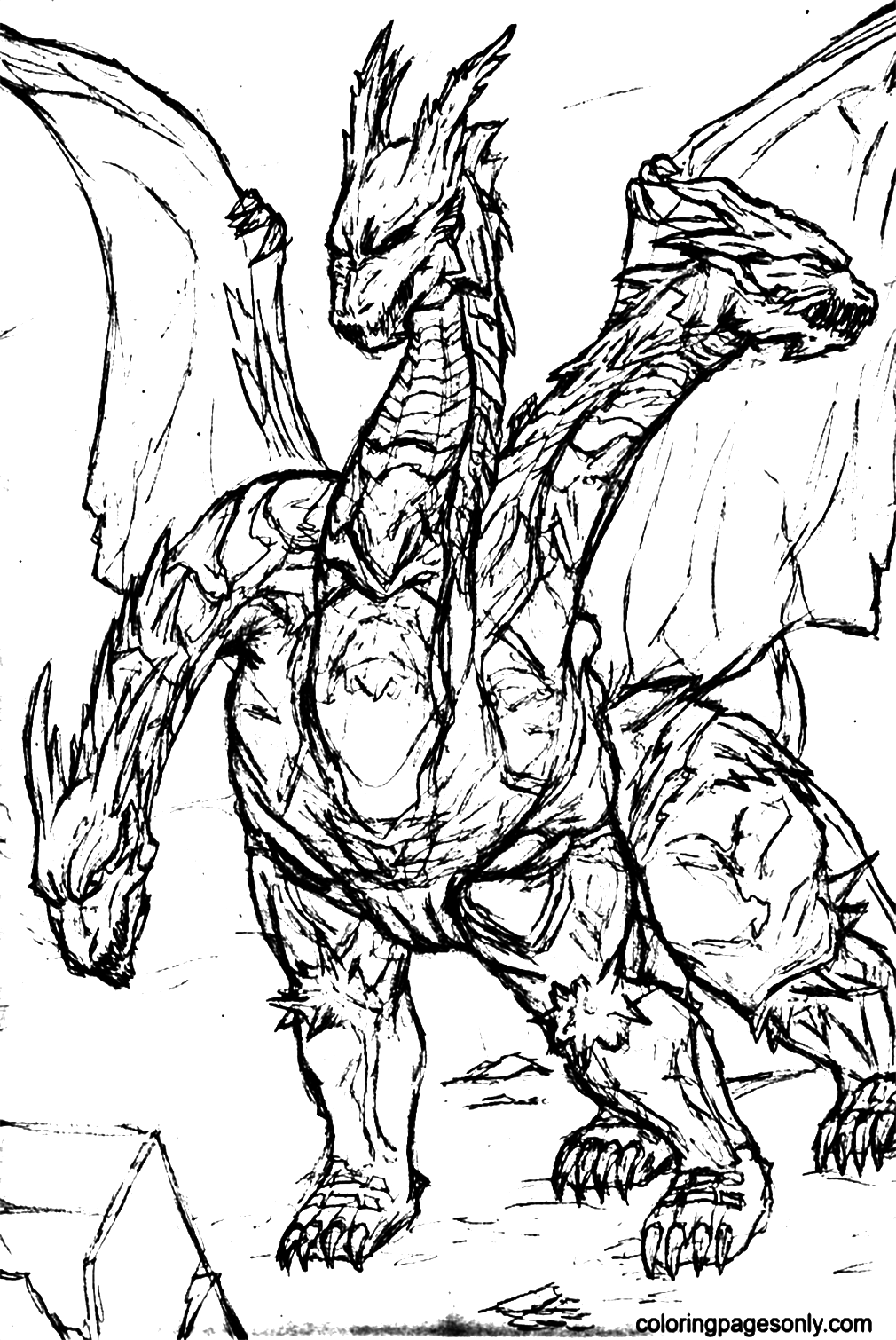 King Ghidorah Printable Coloring Pages