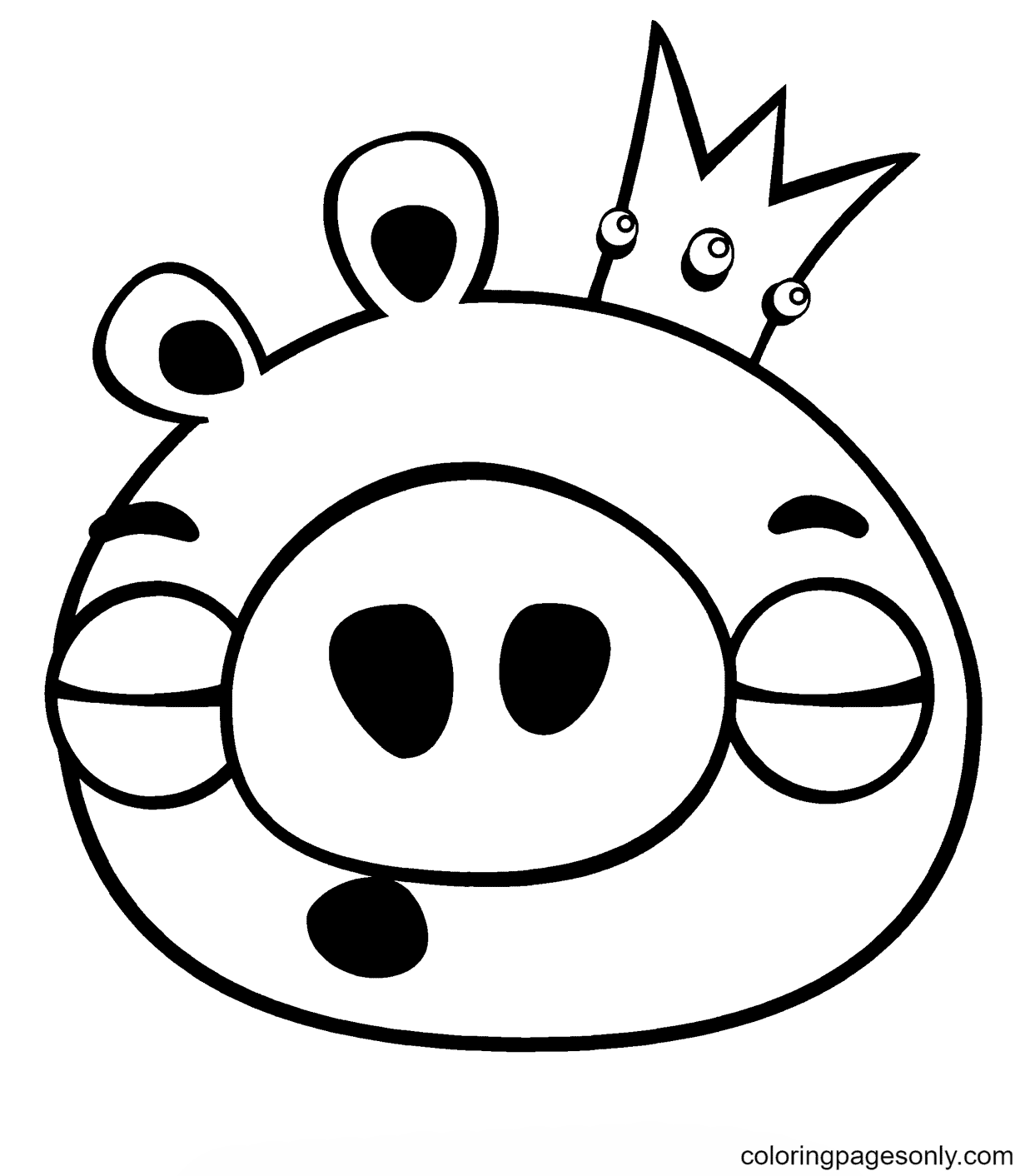 King Pig is Sleeping Coloring Page