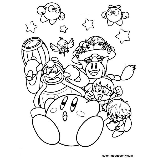 Kirby And Friends Coloring Pages