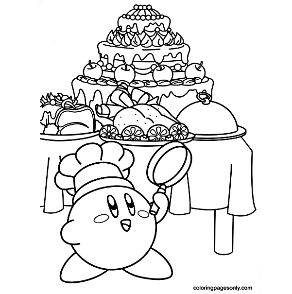 Kirby Chef Master Coloring Pages