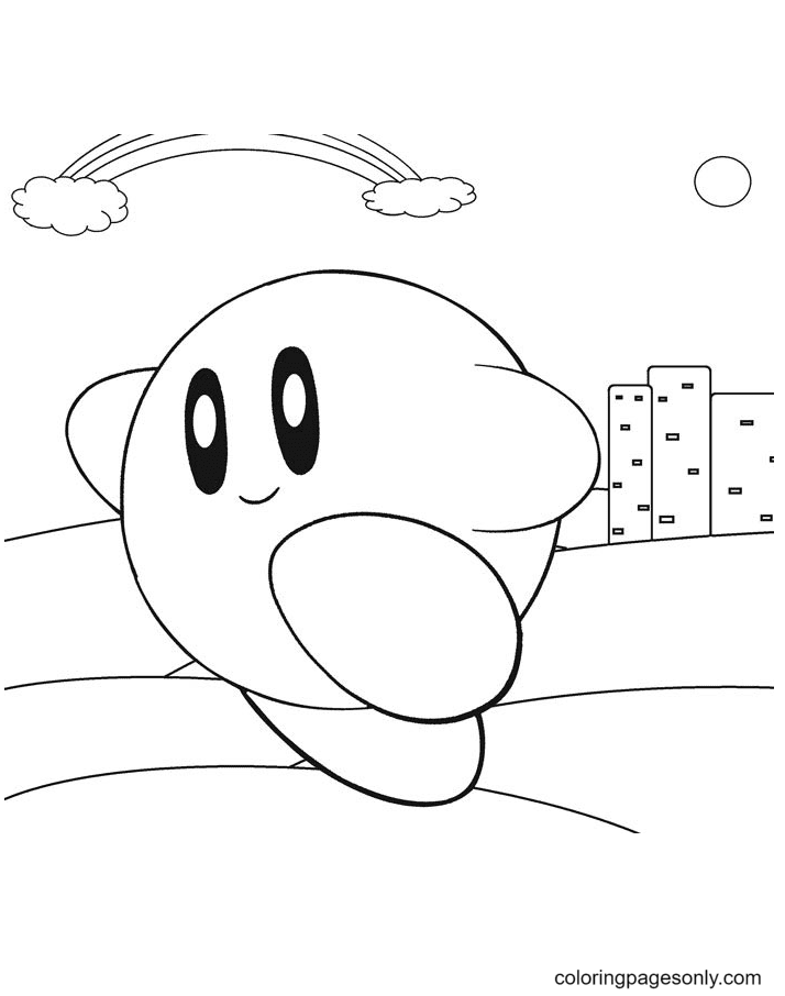 Kirby Regreso a Dreamland Página para colorear