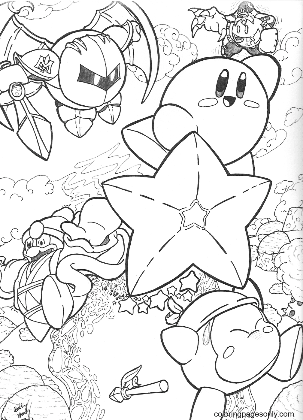 Kirby bravo guerreiro de Kirby