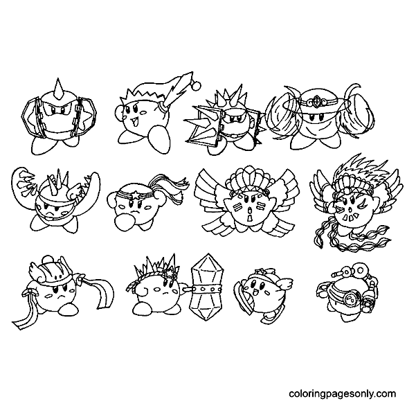 Kirby is back Coloring Pages