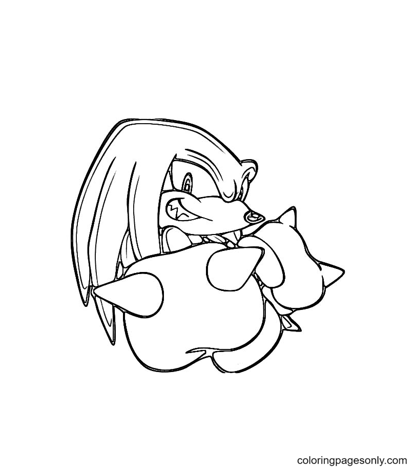 Knuckles Solution Is Punch Coloring Page