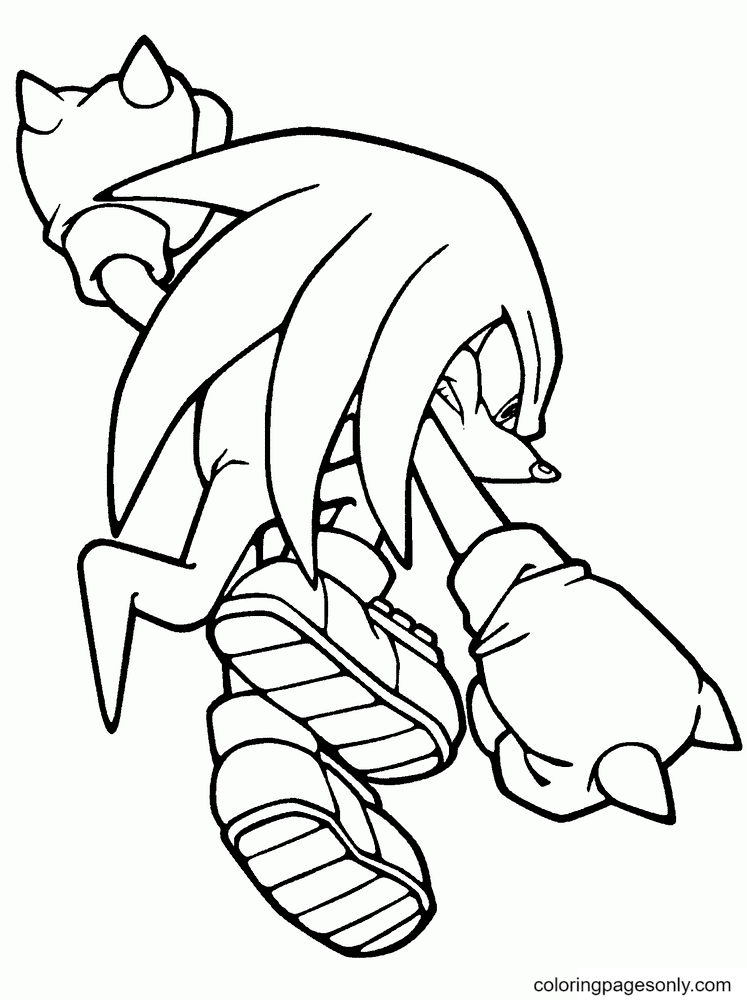 Knuckles Sonic Coloring Pages