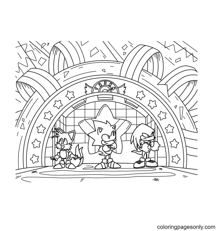 Sonic And Knuckles And Shadow Coloring Pages