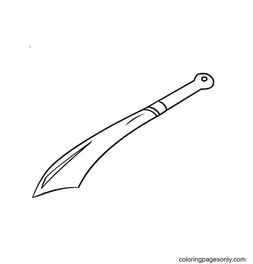 Schwert mit großer Klinge und scharfem Schwert