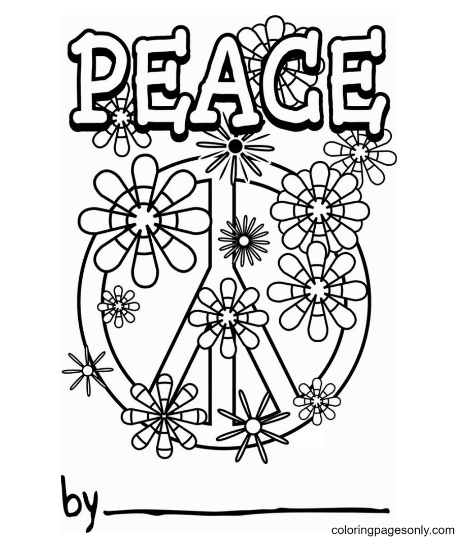 Signo de la paz del amor del Día Internacional de la Paz