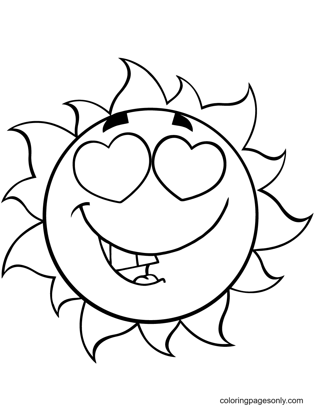 Personagem mascote de desenho animado Love Sun da Sun