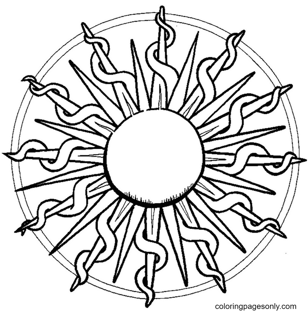 Mandala con il sole del sole