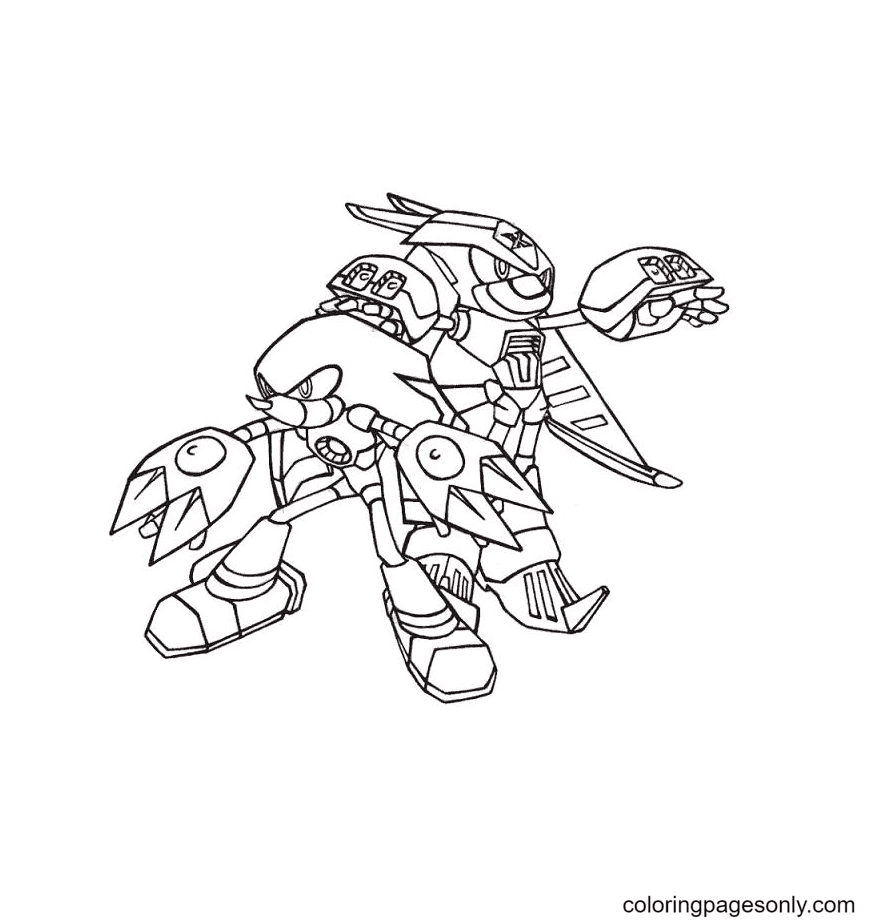 Metal Knuckles and Mega Coloring Pages