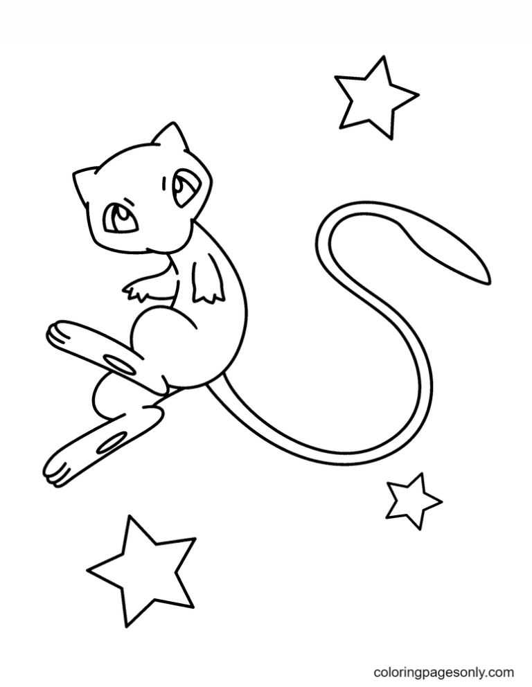 45 Free Printable Mew Coloring Pages