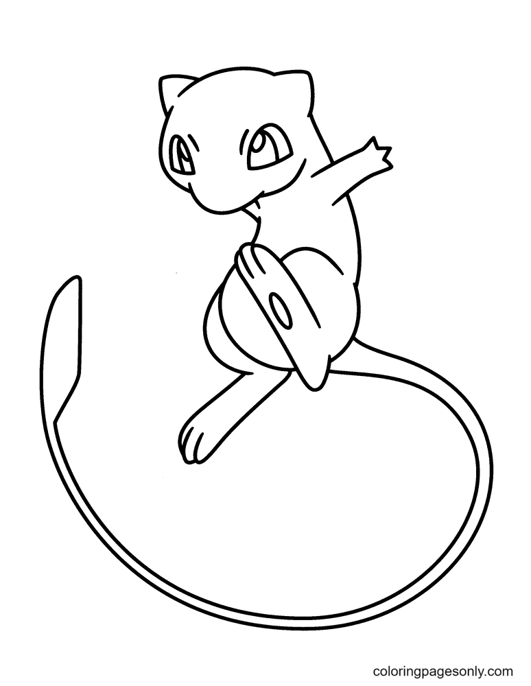 Mew Pokemon Coloring Pages