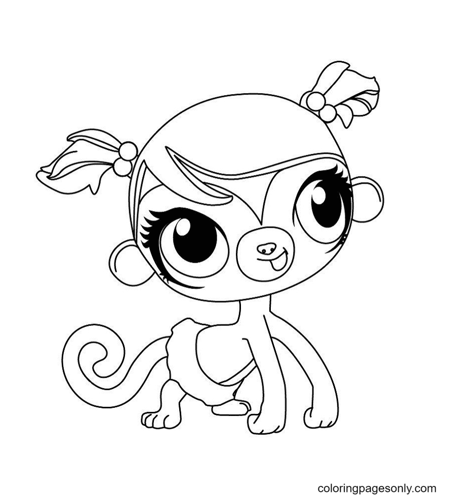 Minka Mark from Littlest Pet Shop Coloring Page