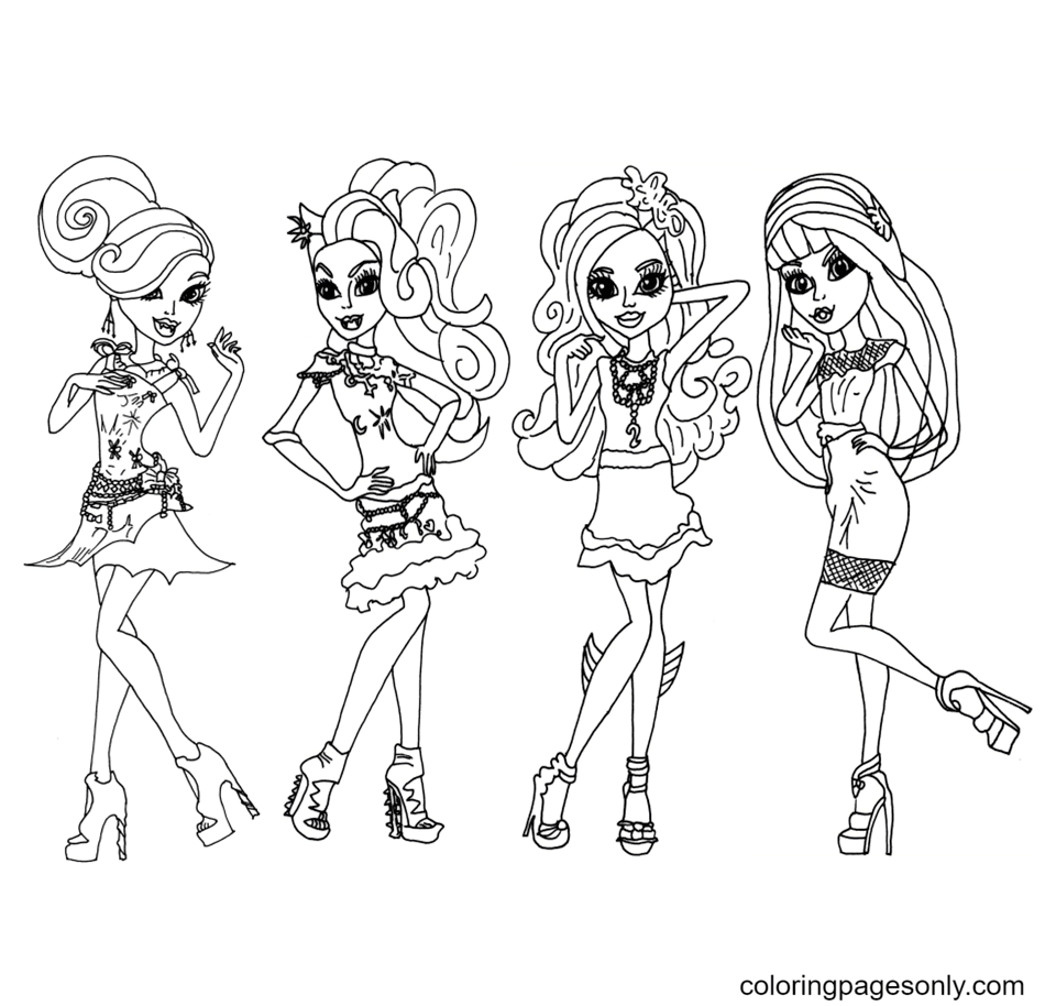 Monster High Carpet Hauntlywood Coloring Page