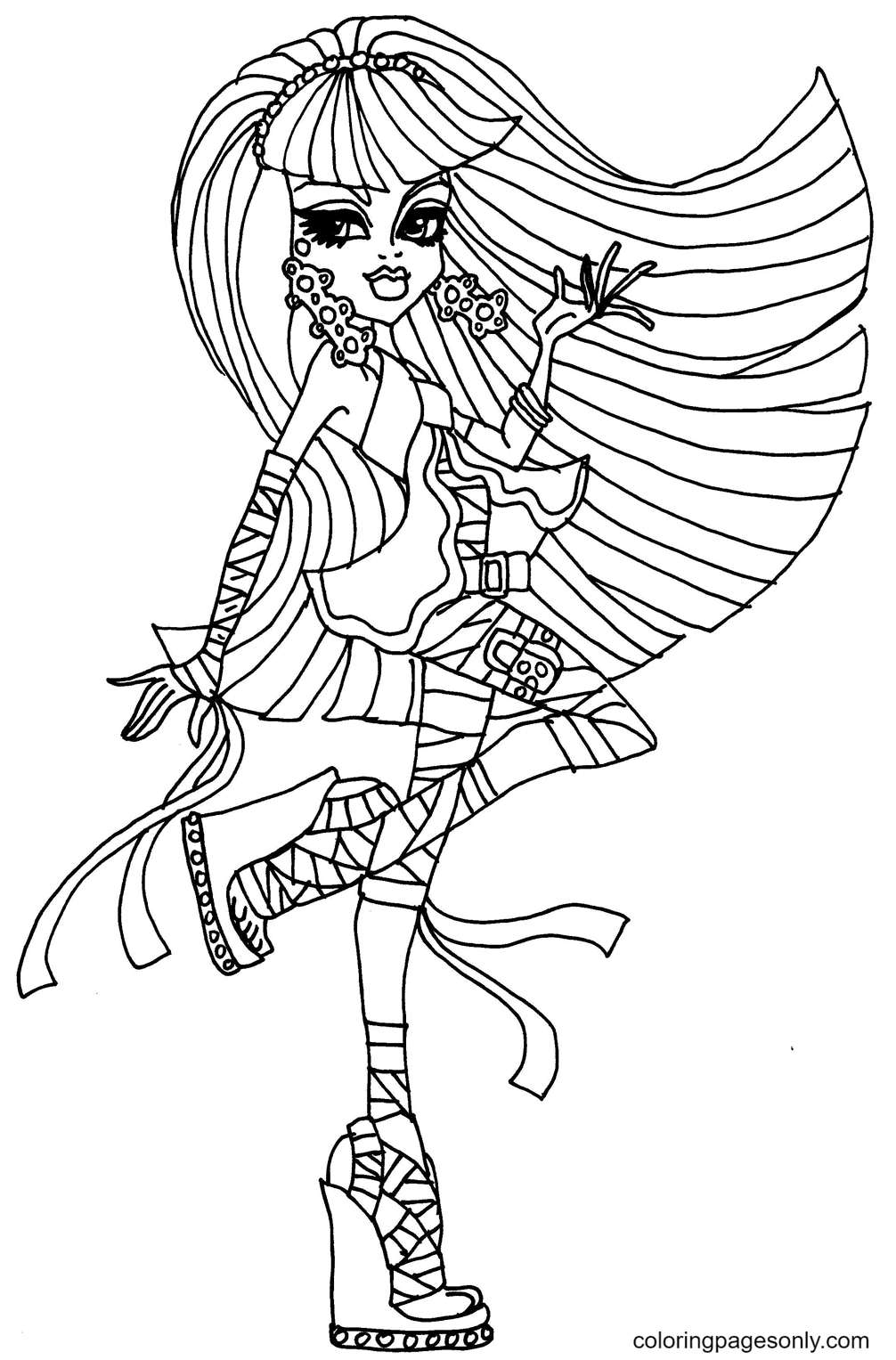 Monster High Cleo De Nile Coloring Pages