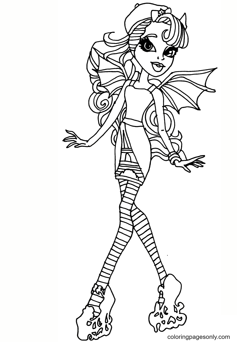 Monster High Rochelle Goyle Coloring Page
