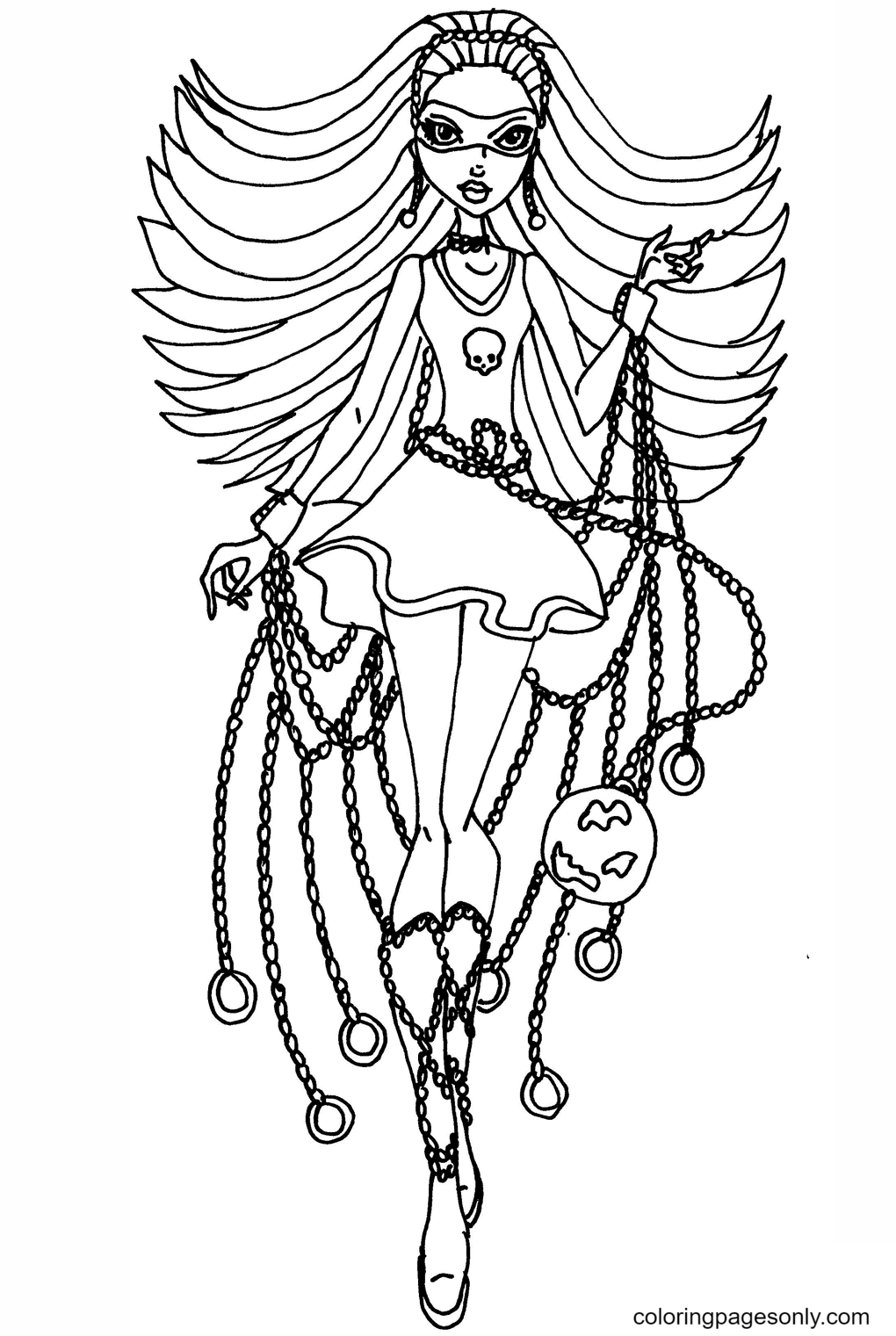 Monster High Spectra Vondergeist Coloring Pages