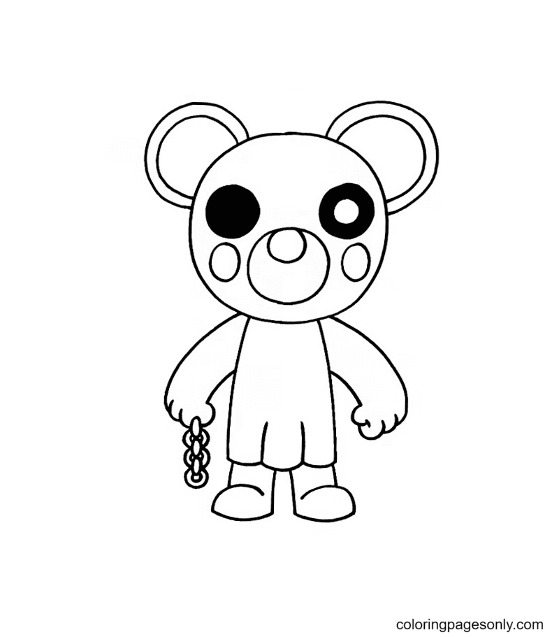 Clowny Piggy Roblox Coloring Page - Free Printable Coloring Pages