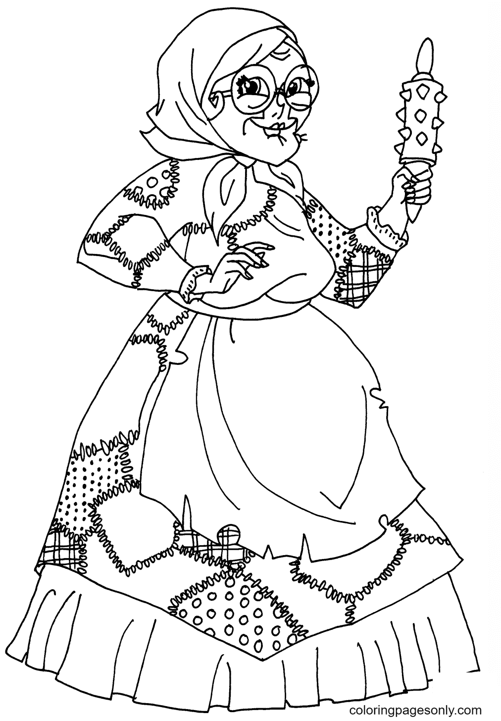 Ms Kindergrubber Coloring Page