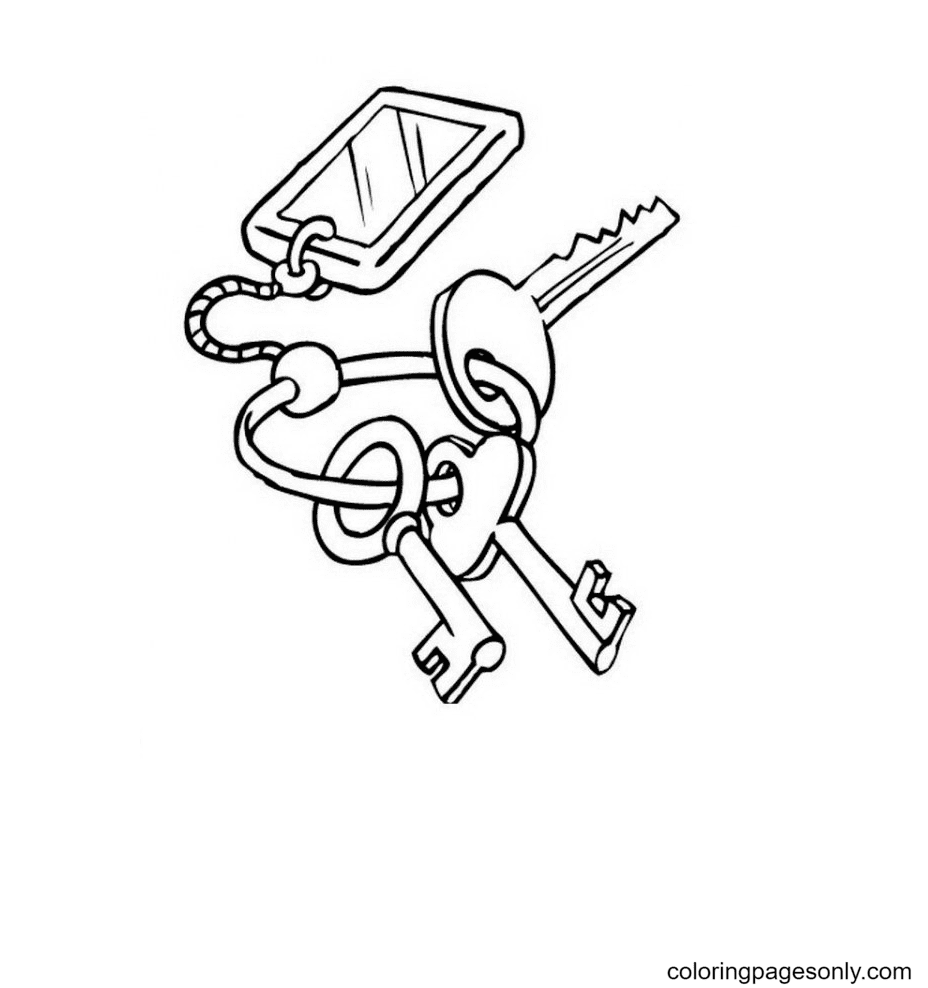 My Keys Coloring Pages