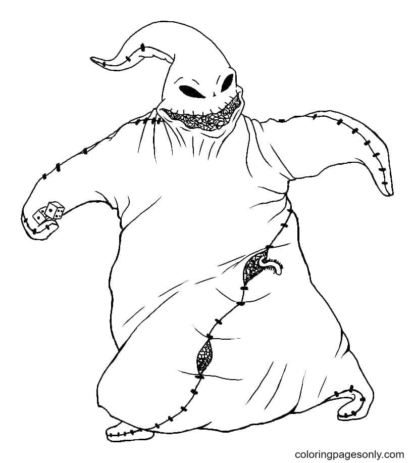 Oogie Boogie Coloring Page