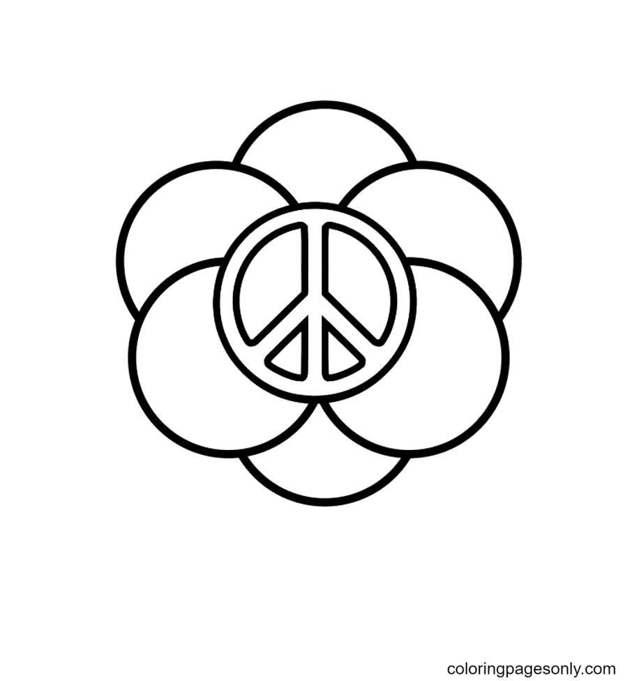 Знак мира, распечатанный с Международного дня мира