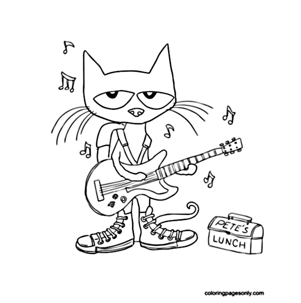 Pete The Cat Shoes Coloring Pages