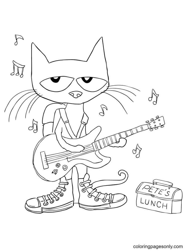 Pete The Cat Shoes Coloring Page Free Printable Coloring Pages