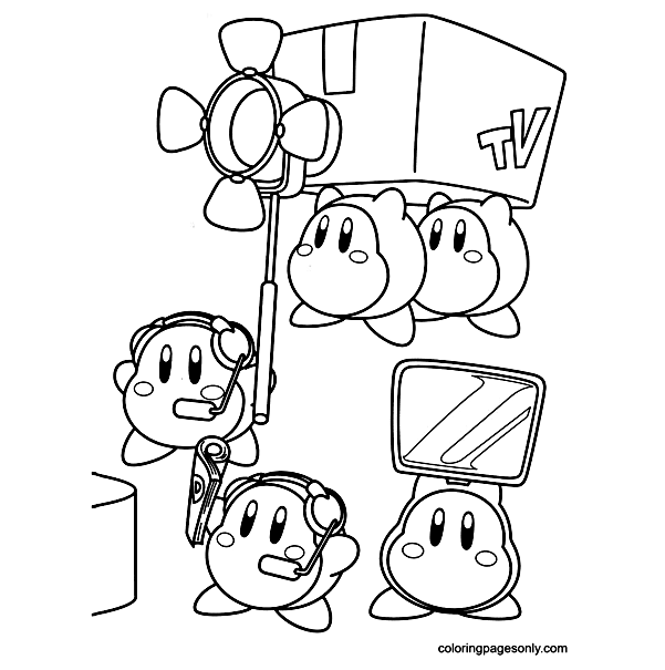 Photographer Kirby Coloring Pages