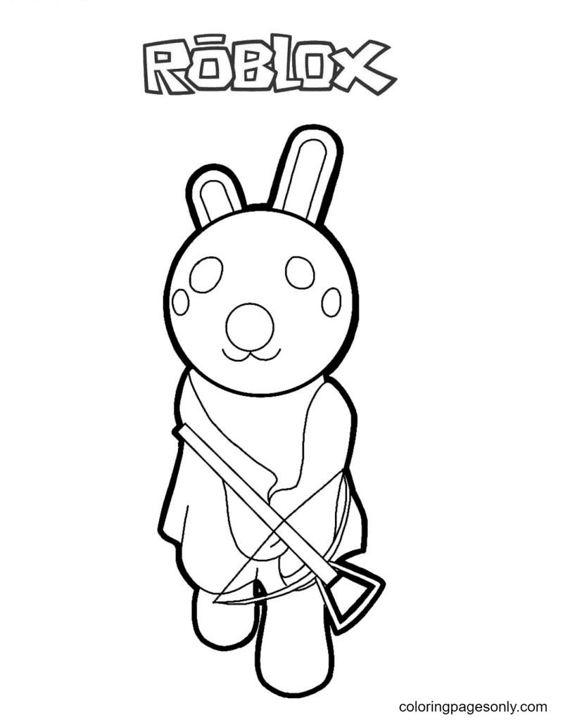 Piggy Roblox Zizzy Coloring Pages.