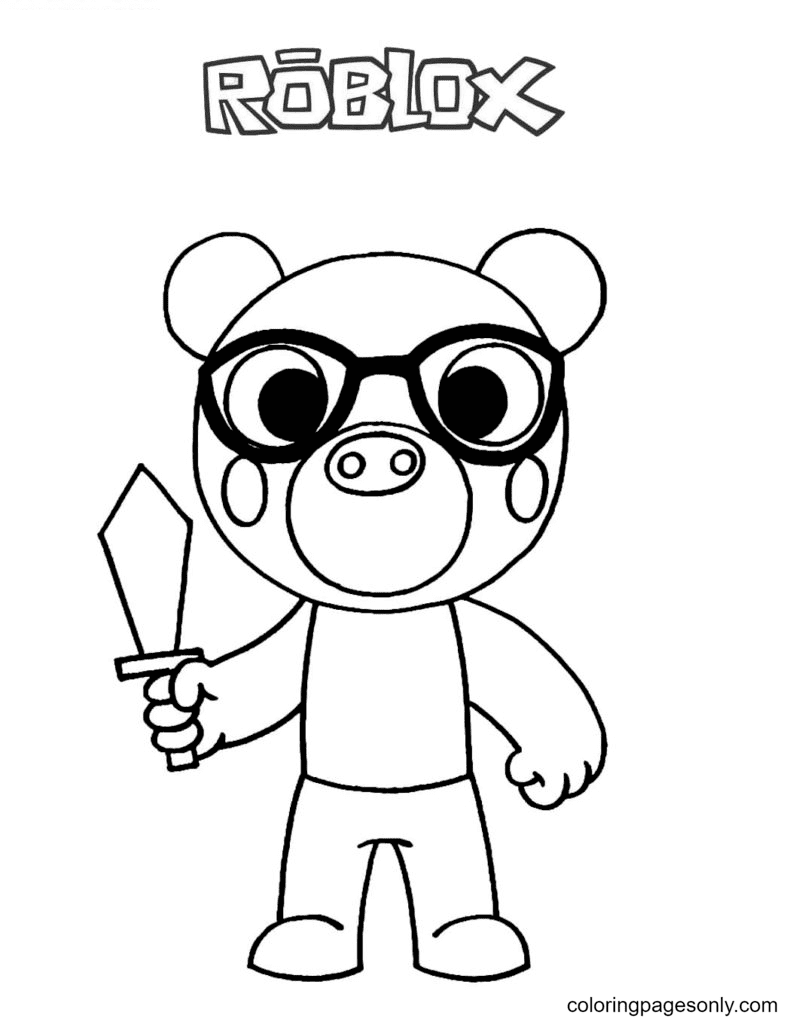 Piggy Roblox Zizzy Coloring Pages.