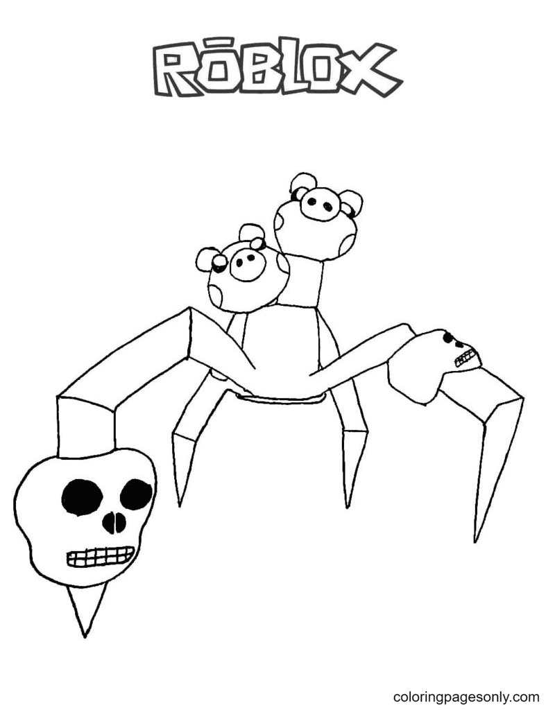 Piggy Roblox Zizzy Coloring Pages.