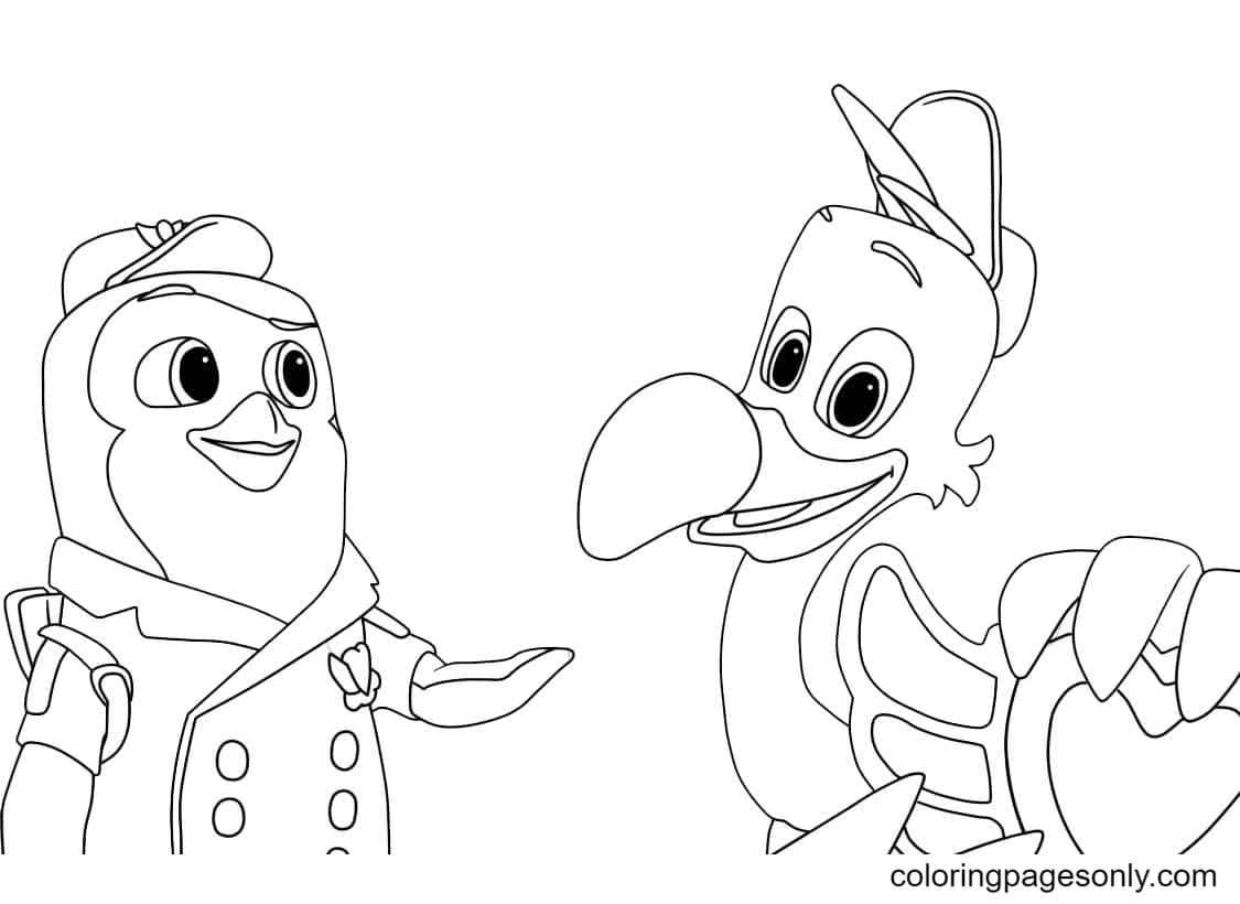 Pip with Freddy Coloring Pages - TOTS Coloring Pages - Coloring Pages