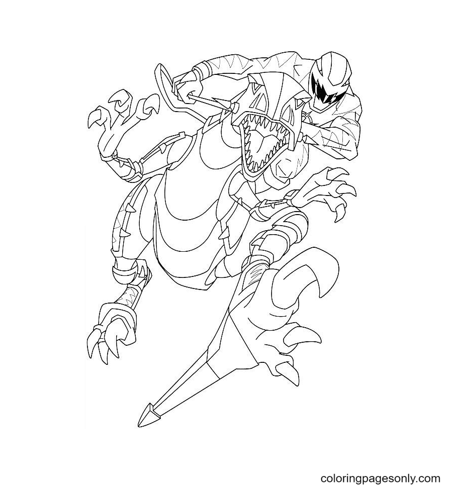 Power Rangers Dino Coloring Page