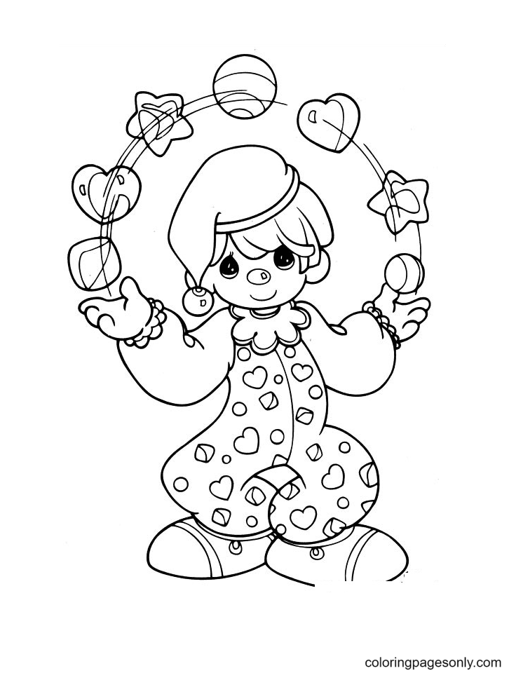 Precious Moment Clown Boy Coloring Pages