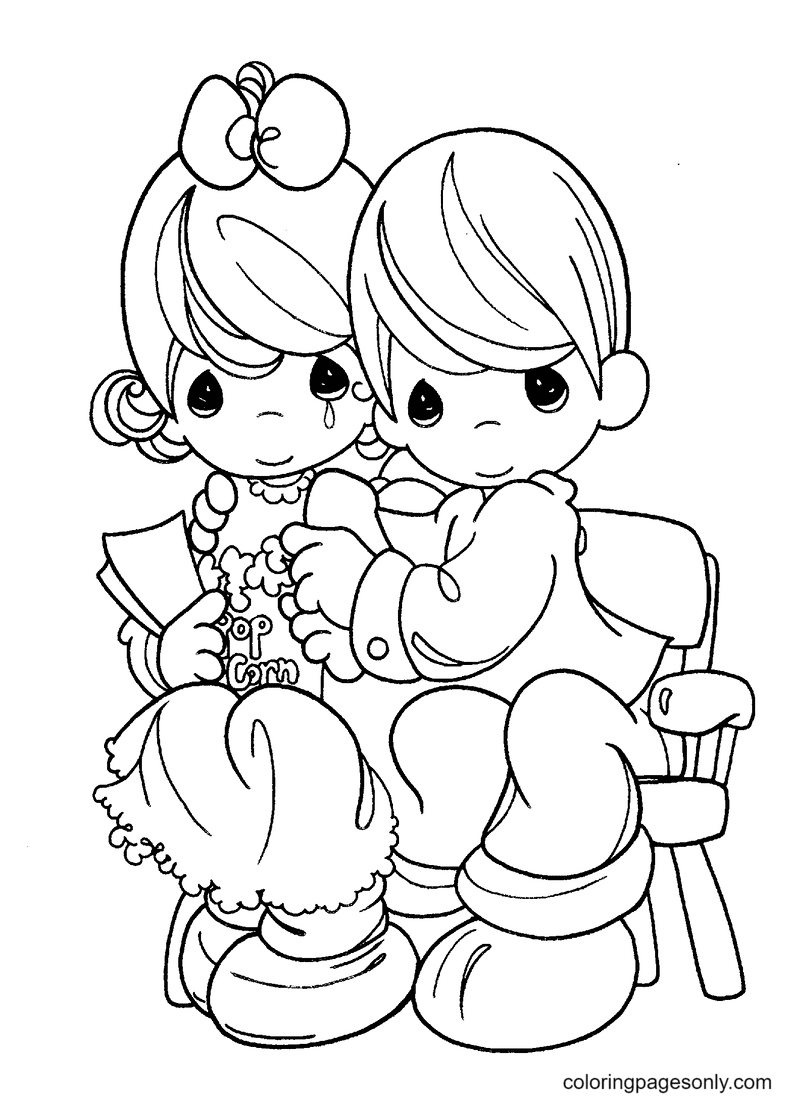 Precious Moment Little Girl with tear falling Coloring Pages - Precious  Moments Coloring Pages - Coloring Pages For Kids And Adults