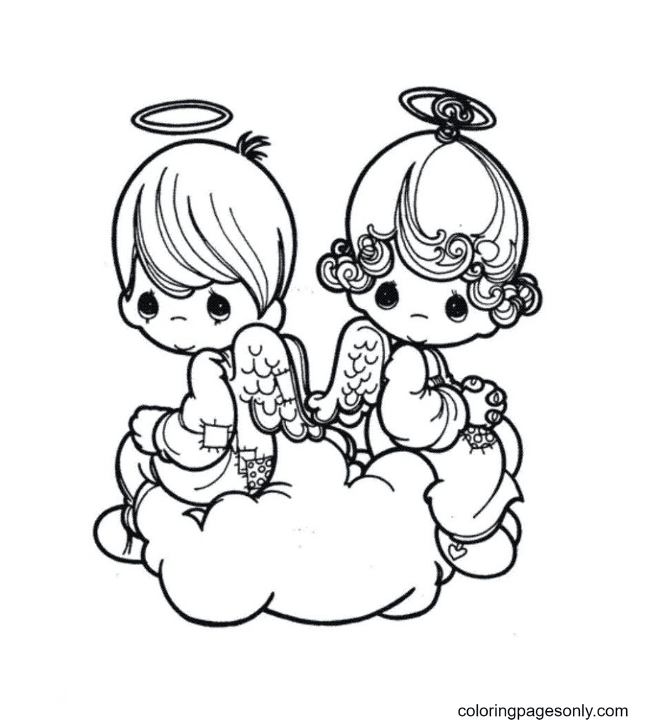 Precious Moments Angels Coloring Pages