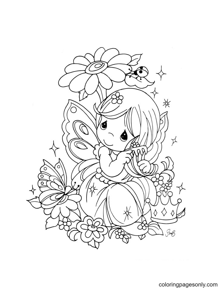 Precious Moments Fairy Coloring Pages