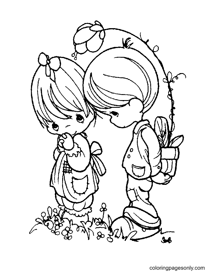Precious Moments Valentine Coloring Pages