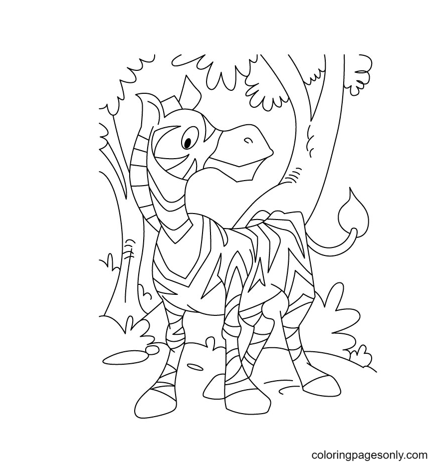 Pride Zebra Coloring Pages