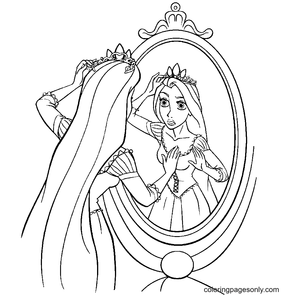 Princess Rapunzel Coloring Pages