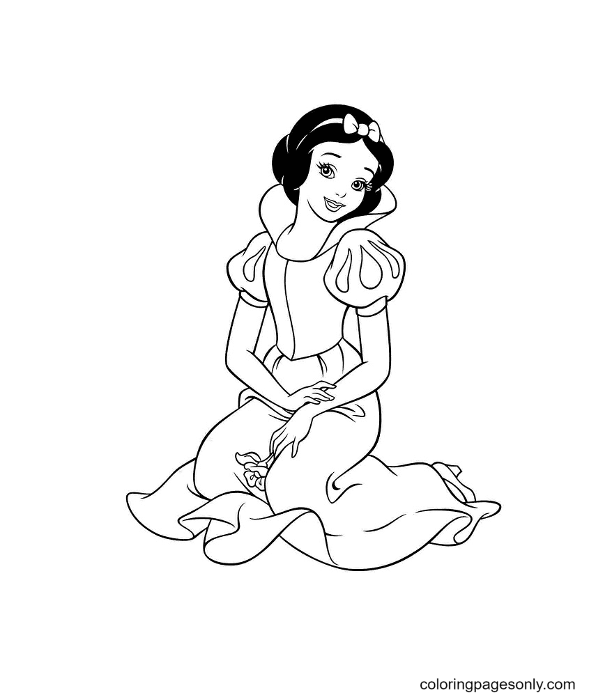 Princess Snow White Beautiful Coloring Pages