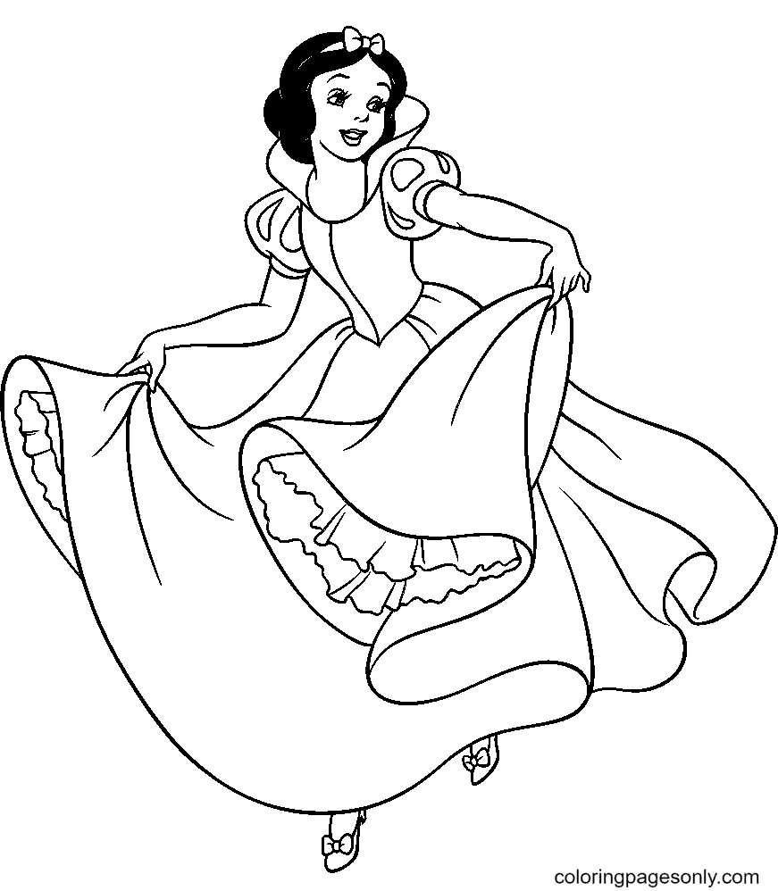 Princess Snow White Is Sparkling Beautiful Coloring Page Free Printable Coloring Pages 