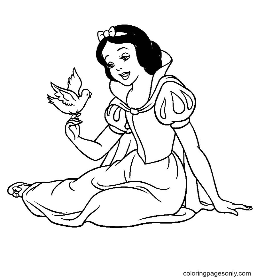 Princess Snow White with Bird from Princess