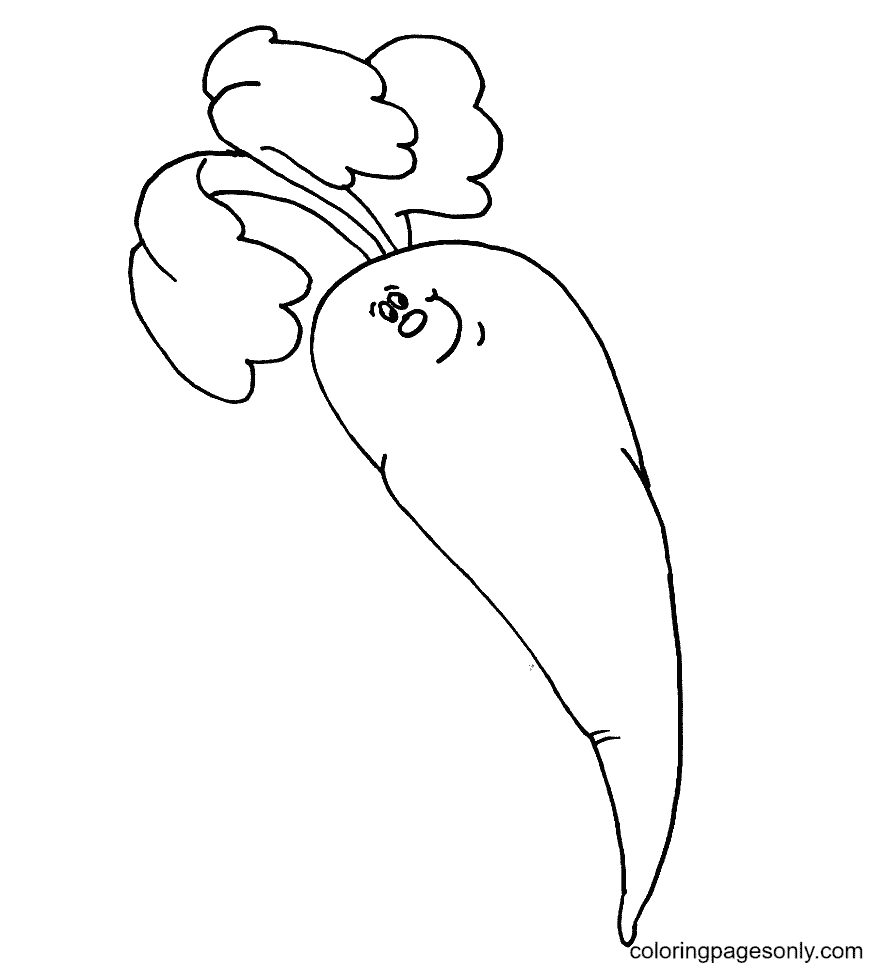 Printable Carrots Coloring Pages